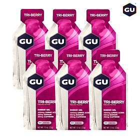 GU Energy Gel Năng Lượng Chạy Bộ Vị Tri Berry - Combo 6 Gói