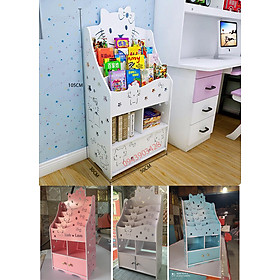 Mua (Khắc tên free) Kệ sách Kitty tủ đồ (size to)