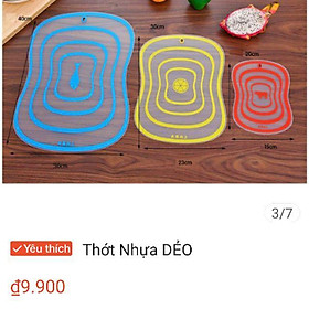 Mua Thớt Nhựa Lúa Mạch - Thớt DẺO 30*23 Vàng/Be