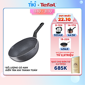 Chảo chiên sâu lòng Tefal Natura B2266595 26cm - Báo nhiệt thông minh - Phủ sơn chống dính, dễ dàng làm sạch - Hàng chính hãng