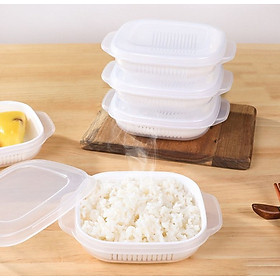 Mua Hộp hấp thực phẩm dùng trong lò vi sóng Nakaya Plump Pack A 340ml - Hàng nội địa Nhật Bản