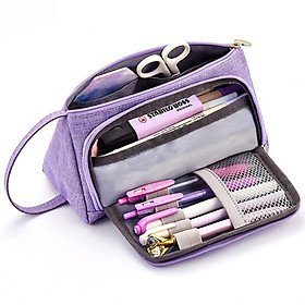 Siaonvr Big Capacity Pencil Pen Case Bag For Middle High School Office College Girl