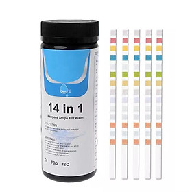 50 PCS Pool and Spa Test Strips,14-in-1 Swimming Pool Water Testing for for Chlorine Bromine Alkalinity pH Hardness