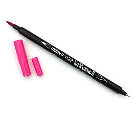 Bút lông hai đầu màu nước Marvy LePlume II 1122 - Brush/ Extra fine tip - Scarlet (94)