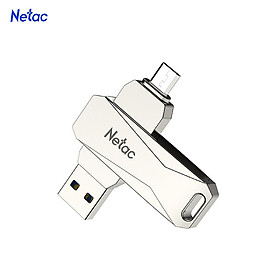 Ổ đĩa flash Plug & Play Netac U381 64GB Micro USB + USB Double Interface cho điện thoại di động mở rộng bộ nhớ U Disk-Màu Bạc-Size