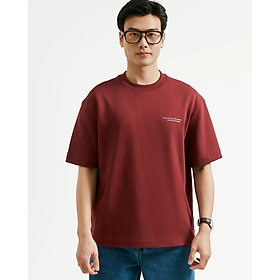 Áo thun tay ngắn nam nỉ phối vai Form Boxy - ROUTINE 10F25TSS019