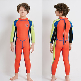 Đồ bơi bé trai giữ nhiệt chất liệu cao su chống nắng Neoprene dày 2.5mm UPF50+ full body cho bé đến 33kg