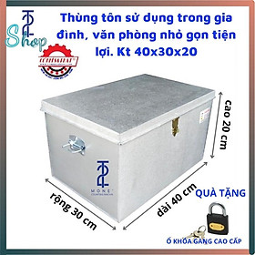 Thùng tôn sử dụng trong gia đình, văn phòng nhỏ gọn tiện lợi. Kt 40x30x20