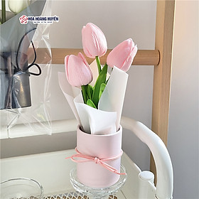 Hoa tulip giả để bàn, Decor nhà cửa, hoa trang trí
