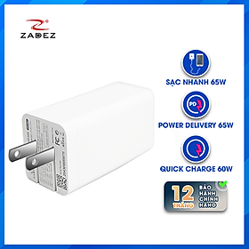 Mua Củ sạc nhanh Zadez 2 cổng USB QC 3.0 và Type C PD 65W ZTA-4361 - Hàng Chính Hãng