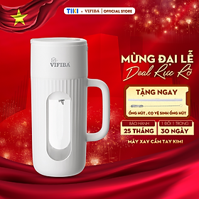 Mua Máy Xay Sinh Tố Vifiba Có Tay Cầm Hàng Chính Hãng  10 Lưỡi Dao - Dung Tích 400ml  Tặng Kèm Ống Hút và Cọ Rửa