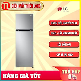 Tủ lạnh ngăn đá trên LG Smart Inverter GV-B262PS  266L (Bạc) - HÀNG CHÍNH HÃNG (CHỈ GIAO HCM)