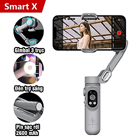 Mua Tay cầm gimbal chống rung điện thoại Smart X | Smart X Pro có đèn trợ sáng  có APP  dõi theo vật thể  hàng chính hãng