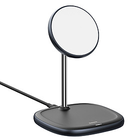 Mua Đế giữ điện thoại tích hợp sạc nhanh không dây Baseus Swan Magnetic Desktop Bracket Wireless Charger cho iPhone 12 series - Hàng nhập khẩu
