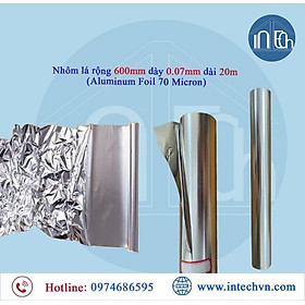 Màng nhôm Aluminum Foil (Giấy nhôm rộng 600mm dày 0.07mm dài 20m)