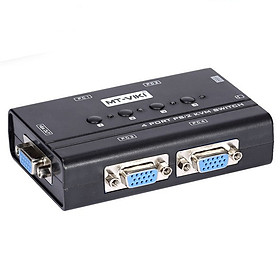 Bộ chuyển tín hiệu 4 CPU dùng 1 Màn hình KVM Switch PS/2 MT-460SL và Cáp KVM PS/2 - Hàng Chính Hãng