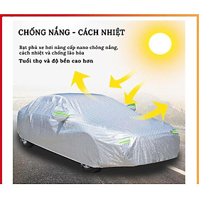 Bạt Trùm Che Phủ ô tô 3 lớp tráng Nhôm Chống Xước, Chống Nắng, Chống Mưa - Hàng loại dầy cao cấp