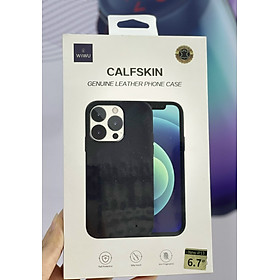 Ốp Da Wiwu Calfskin Dành Cho Iphone Chống Nước, Chống Để Lại Vân Tay - Hàng Chính Hãng