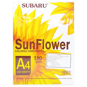 Nơi bán Bìa Giấy Màu Sunflower A4 ĐL180 - Mẫu 4 - Màu Trắng - Giá Từ -1đ