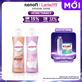Bộ Dung Dịch Vệ Sinh Phụ Nữ Lactacyd Soft & Silky Dưỡng Ẩm 250ml + Pro Sensitive Cho Da Nhạy Cảm 250ml