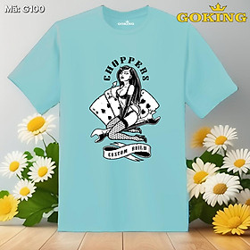 CHOPPERS, mã G100. Hãy tỏa sáng như kim cương, qua chiếc áo thun Goking 100% cotton siêu hot cho nam nữ trẻ em, áo phông cặp đôi, gia đình, đội nhóm