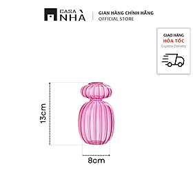 Mua Bình hoa thủy tinh trong suốt màu pastel gợn sóng Culuritu - Bình hoa trang trí nghệ thuật 3 màu nhẹ nhàng