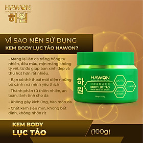 Kem Body Lục Tảo Trắng Da Nhanh Chóng Super White HAWON - 100g