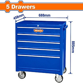 TỦ ĐỰNG DỤNG CỤ 5 NGĂN KÉO 688X458X735M M WADFOW WCS2A05 - HÀNG CHÍNH HÃNG
