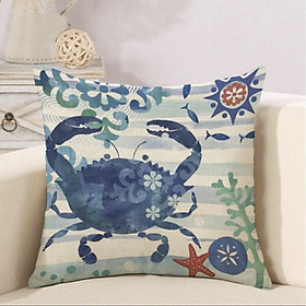 Mua Vỏ gối tựa lưng  gối sofa  gối trang trí Sinh Vật Biển vải bố dày dặn cao cấp