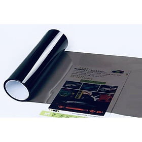 Phim dán đèn xe hơi cao cấp 3 lớp, film dán xe thể thao, đổi màu đèn pha đèn hậu ô tô xe máy Khuyến mại - Đen khói - đậm
