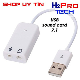 Hình ảnh Card USB chuyển đổi âm thanh sang jack 3.5mm hay USB SOUND CARD ÂM THANH 7.1