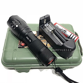 Mua Đèn Pin T6 Đít Đỏ Có Ron Cao Su Chống Nước Hỗ Trợ Zoom X2000 Siêu Sáng