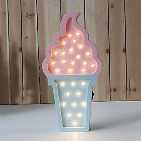 Magic Wood Ice Cream Lamp Creative LED Night Light Cute Table/Desk Lamp Kids Bedroom Decor