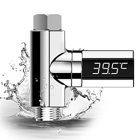 Vòi Tắm Hoa Sen Kỹ Thuật Số Hiển Thị Nhiệt Độ Có Đèn Led - Bạc