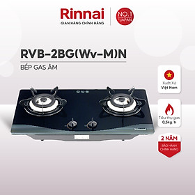 Mua Bếp gas âm Rinnai RVB-2BG(Wv-M)N mặt bếp kính và kiềng bếp men - Hàng chính hãng.
