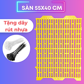 Tấm Nhựa Lót Sàn Chuồng Chó/Heo 40x55cm Bền Chắc Có Nhám Chống Trượt - Bằng Nhựa PP Nguyên Sinh