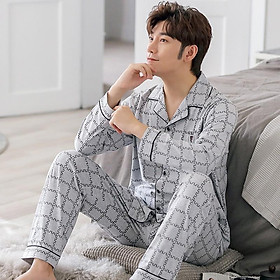 Đồ bộ PIJAMA Nam dài tay họa tiết sọc Caro, chất Cotton 100%, hàng cao cấp style Hàn Quốc thời thượng