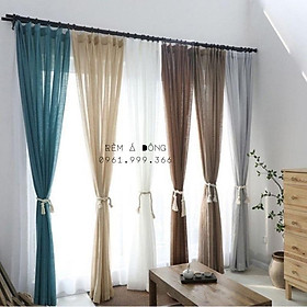 Mua Rèm voan đũi vintage mộc mạc - nhiều màu  CÓ SẴN