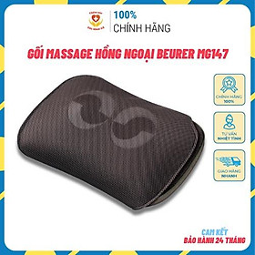 Gối Massage Hồng Ngoại Beurer MG147 Chính Hãng - Xóa Tan Đau Mỏi Vai Gáy, Lưu Thông Khí Huyết, Hồng Ngoại