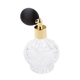100ML Fashion Short Spray Atomizer Refillable Vintage Glass Perfume Bottle