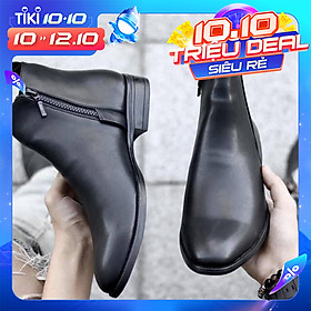 Giày Chelsea boot KHÓA Nam - DySeven - Chất Liệu Cao Cấp Không Nhăn Mẫu Mới Nhất Năm Nay