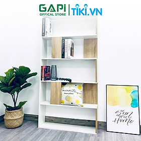 Kệ Sách Gỗ 5 Tầng GAPI Thiết Kế Để Sàn Chống Đổ An Toàn Với Trẻ Em - GP105