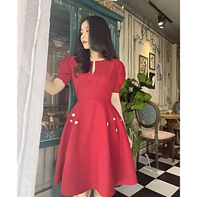 Đầm đỏ dự tiệc Cao Cấp Sang Trọng mặc Tôn Da