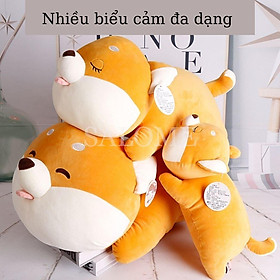 Gấu Bông Chó Shiba Biểu Cảm Cute, Shiba Le Lưỡi Màu Vàng Đáng Yêu, Chất Vải Miniso Cao Cấp, Gấu Bông- Qùa Tặng VIPU