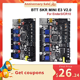 BIGTREETECH SKR MINI E3 V2 32bit bo mạch chủ 3D TMC2209 Các bộ phận máy in 3D cho Ender 3/5 Pro Nâng cấp Ender3 V2 BTT SKR v1.4 Kích thước turbo: SKR Mini E3 V2.0