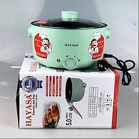 Mua Nồi Lẩu Điện 5L Hayasa Ha-691 Đa Năng Chống Dính Công Suất 1300W Nấu Lẩu Nấu Mì Chiên Xào Nấu Thức Ăn