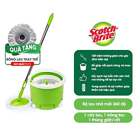 Bộ cây lau nhà 360 độ Scotch - Brite 3M Đa năng