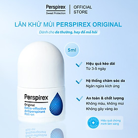 Hình ảnh Combo(5ml+ 5ml): 1 Lăn khử mùi Perspirex Strong + 1  Lăn khử mùi Perspirex Original dành cho da thường