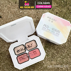 Set Gel Dặm Ombre 4 Màu Huaxi Bảng A Tông Màu Nude Tôn Da Làm Nail Đẹp Dịu Dàng, Chất Gel Siêu Mịn Mướt Không Cần Pha Bột