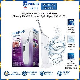 Máy tăm nước thương hiệu cao cấp Philips Sonicare Airfloss HX8331/01 - Hàng Chính Hãng